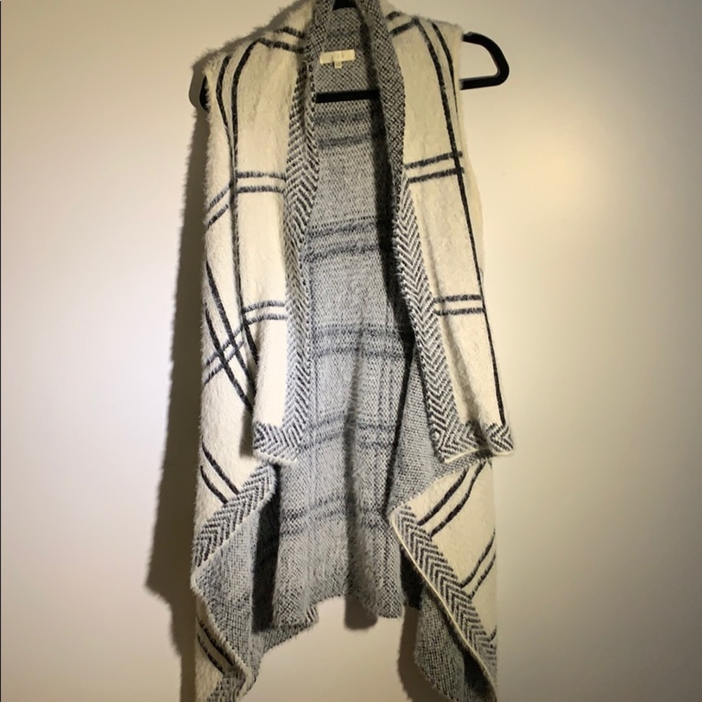 Draping sweater vest
